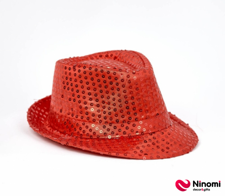 Шляпа "Диско" красная - Фото
