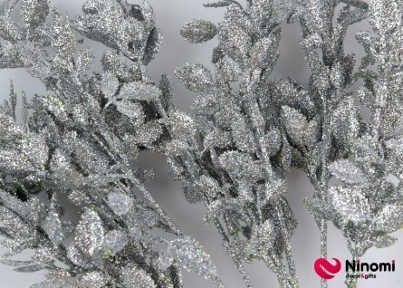 Новогодний декор "Букет" серебро - Фото
