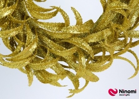 Новогодний декор "Венок" золото - Фото