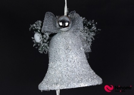 Декор подвесной "Колокол со снежками" - Фото