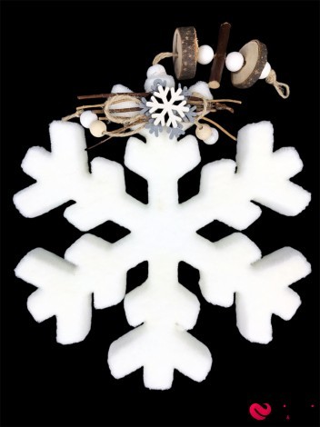Елочная игрушка"Снежинка с декором - Фото