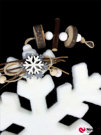 Елочная игрушка"Снежинка с декором - Фото