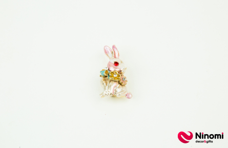 Брошь «Розовый кролик» - Фото
