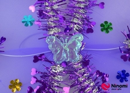 Набор «Крыло Бабочки» с дождиком фиолетовый
