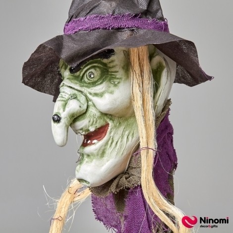 Подвесной декор "Голова ведьмы" с LED-подсветкой - Фото