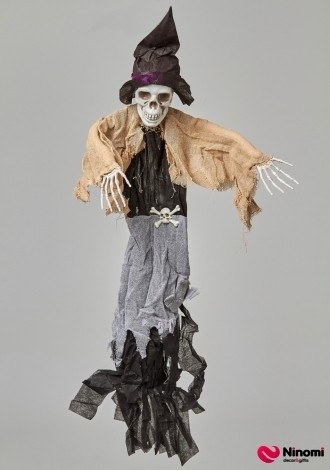 Підвісний декор "Скелет у чорному капелюсі" - Фото