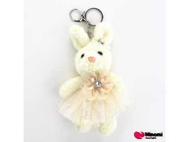 Брелок "Fluffy bunny" белый - Фото