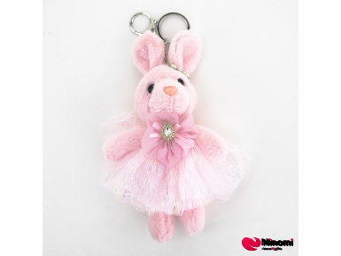 Брелок "Fluffy bunny" розовый - Фото