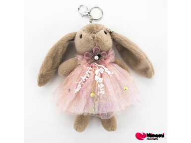 Брелок "Bunny bow and skirt" бежевый - Фото