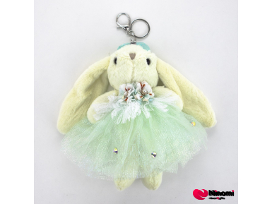 Брелок "Bunny bow and skirt" белый - Фото