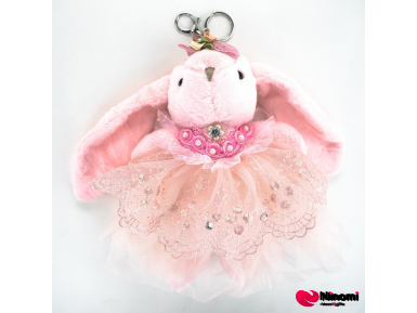 Брелок "Bunny flowery" розовый - Фото